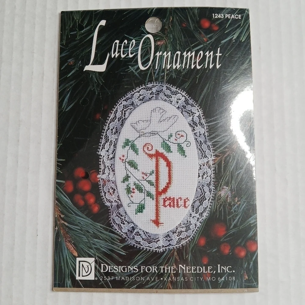 VTG Designs for the Needle Christmas Ornament Cross Stitch Kit 1243 PEACE